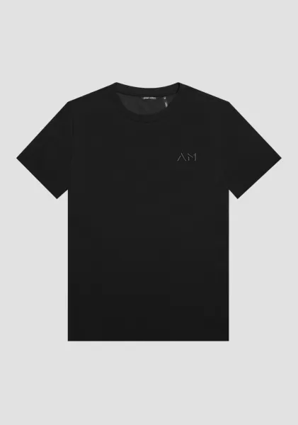 Antony Morato Oferta Del Dia Hombre Camiseta Over Fit De Puro Algodón Con Logotipo Bordado Camisetas Y Polo Negro