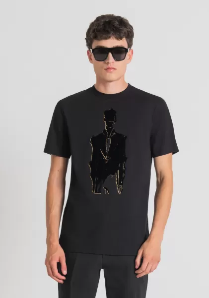 Antony Morato Negro Camisetas Y Polo Venta Camiseta Regular Fit 100 % De Algodón Con Estampado De Richard Hambleton Hombre