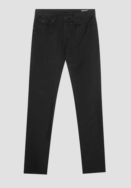 Pantalones Pantalones Skinny Fit «Barret» De Algodón Reforzado Elástico Negro Calidad Hombre Antony Morato