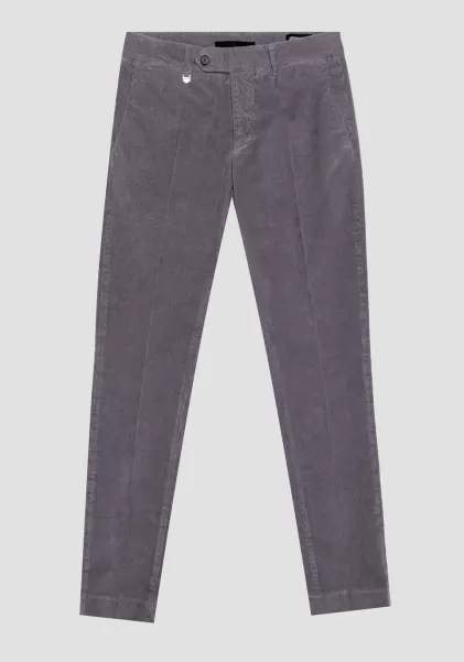 Nuevo Producto Hombre Antracita Antony Morato Pantalones Pantalones Skinny Fit «Bryan» De Terciopelo Elástico