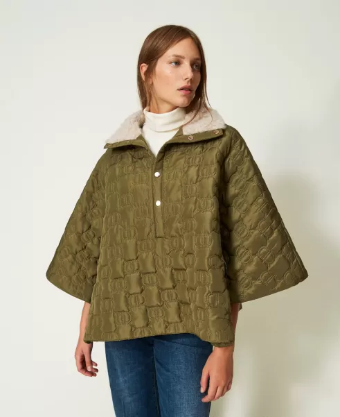 Ponchos Capa Acolchada Con Oval T Verde Twinset Mujer